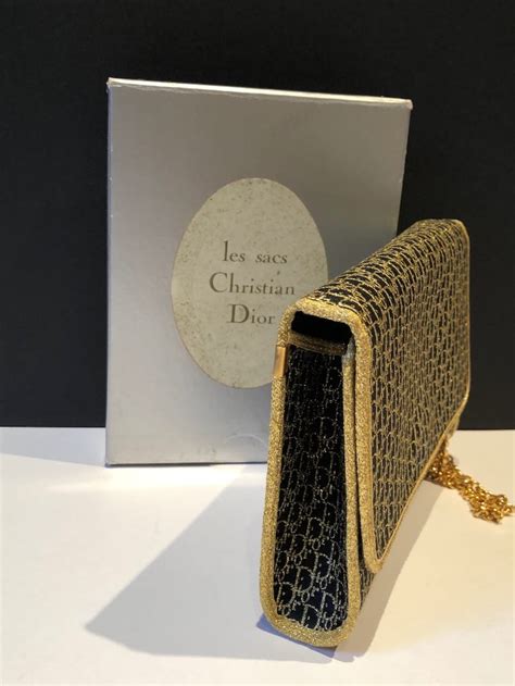 dior vintage clutch with chain|antique christian dior clutch.